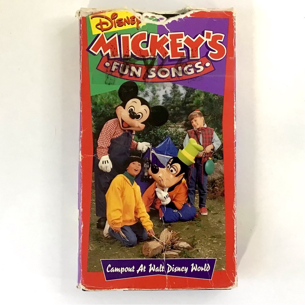 Sing Along Songs - Mickeys Fun Songs Campout At Disney World VHS Tape 1994 WORKS